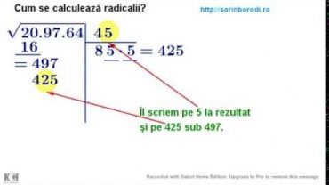 Cum se calculeaza radicalii