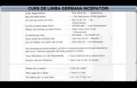 Curs de limba Germana incepatori &ndash; Lectia 18